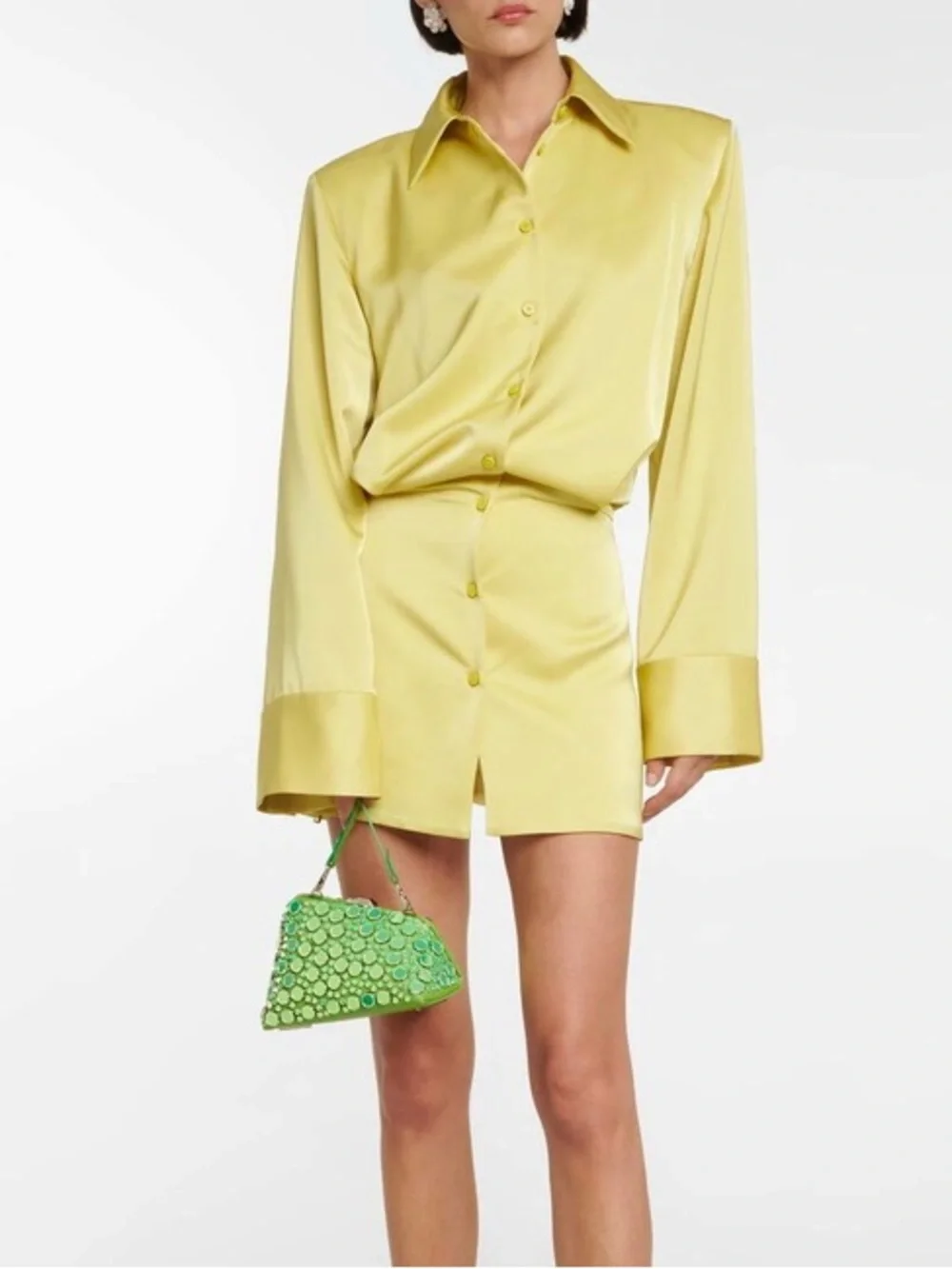 The Attico Margot Shirt Mini Dress - Size M/US 6 - Picture 1 of 8